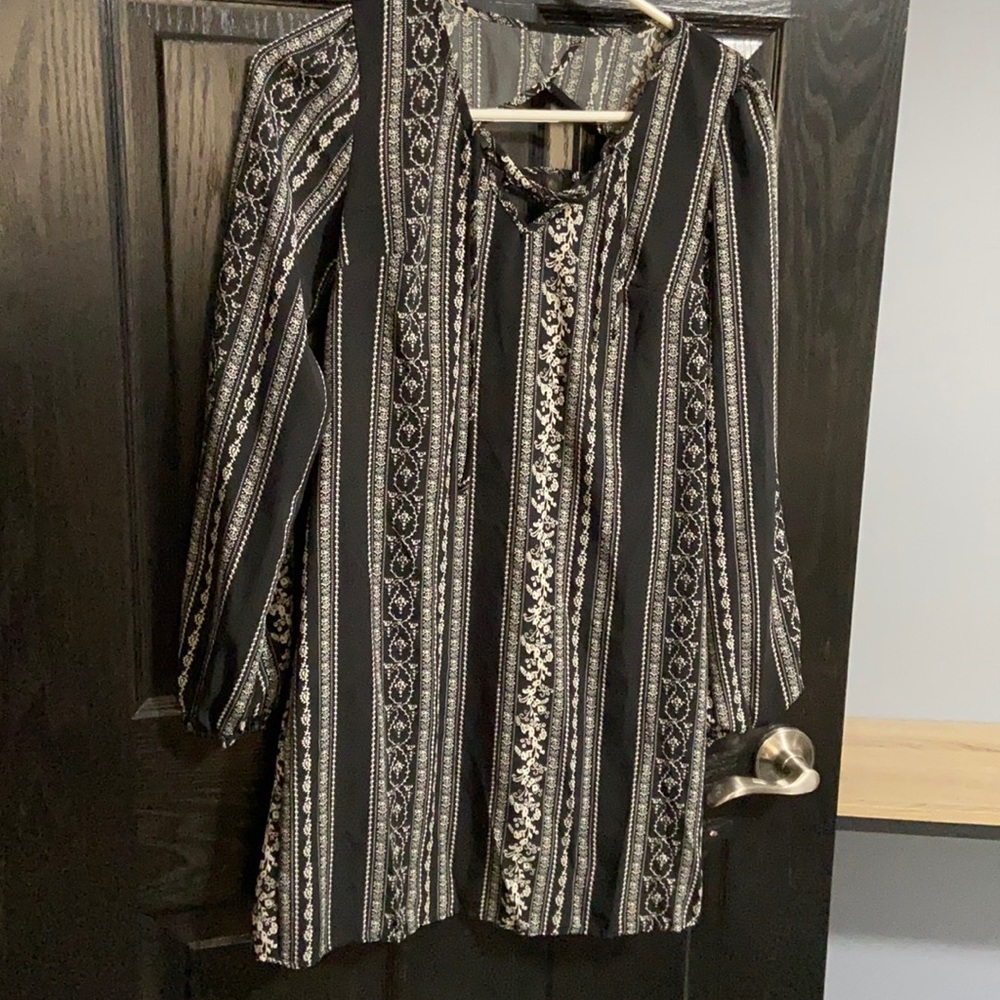 Black and cream dress